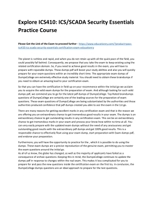 ICS410: ICS/SCADA Security Essentials