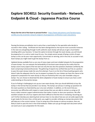 SEC401J: Security Essentials - Network, Endpoint & Cloud - Japanese