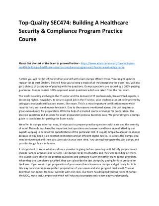 SEC474: Building A Healthcare Security & Compliance Program