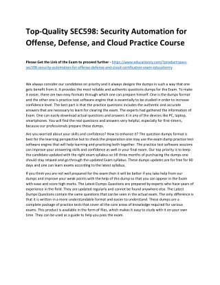 SEC598: Security Automation for Offense, Defense, and Cloud