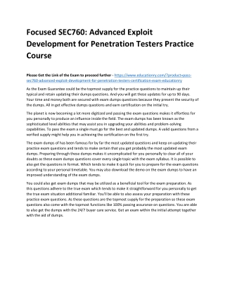 SEC760: Advanced Exploit Development for Penetration Testers