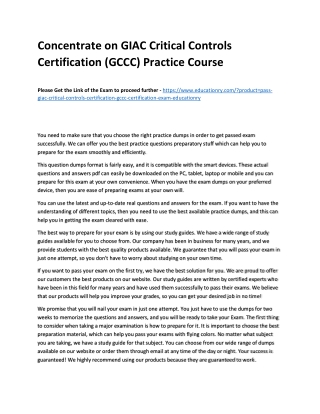 GIAC Critical Controls Certification (GCCC)