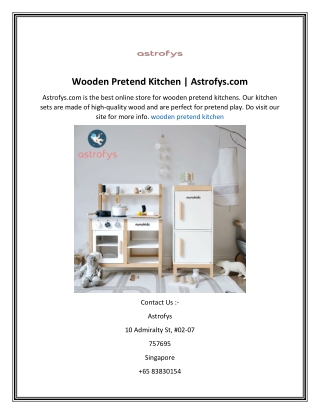 Wooden Pretend Kitchen  Astrofys.com