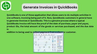 Generate Invoices in QuickBooks