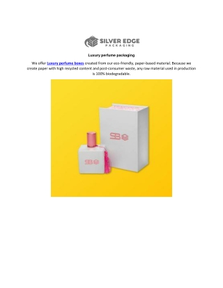 Luxury perfume packaging