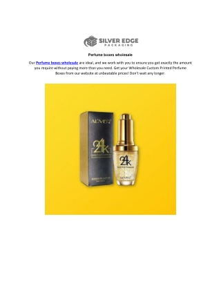 Perfume boxes wholesale
