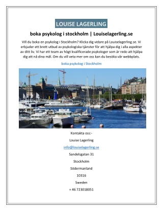 boka psykolog i stockholm