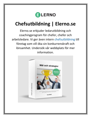 Chefsutbildning  Elerno.se