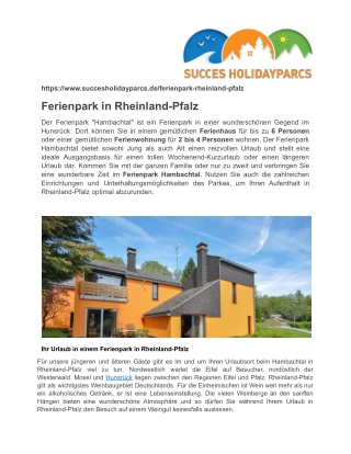 Ferienpark in Rheinland-Pfalz