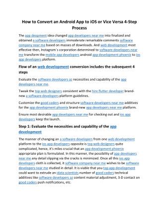 How to Convert an Android App to iOS or Vice Versa 4-Step Process