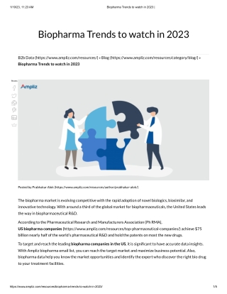 Biopharma Trends to watch in 2023 _