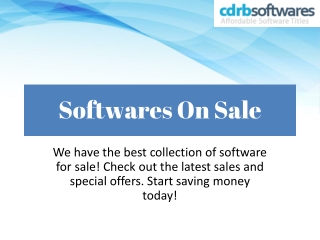 Softwares On Sale