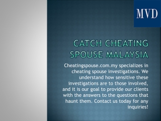 Catch Cheating Spouse Malaysia