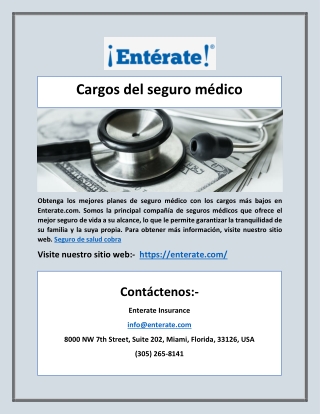 Cargos del seguro médico