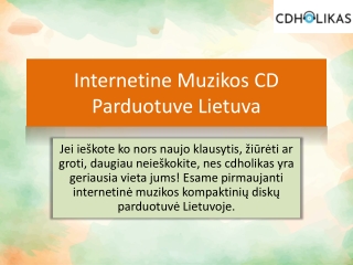 Internetine Muzikos CD Parduotuve Lietuva