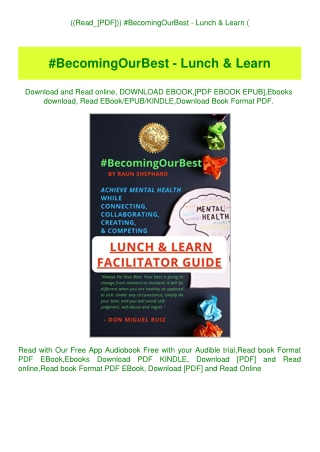 ((Read_[PDF])) #BecomingOurBest - Lunch & Learn (E.B.O.O.K. DOWNLOAD^