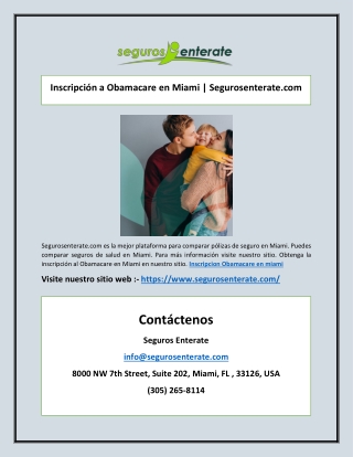 Inscripción a Obamacare en Miami | Segurosenterate.com