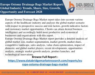 Europe Ostomy Drainage Bags Market-Healthcare