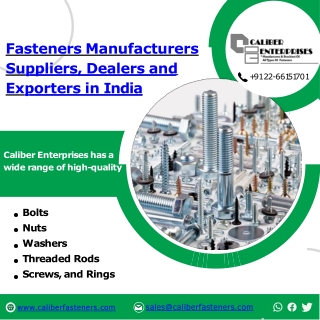 Fastener | Bolts | Nuts | Screw | Caliber Enterprises