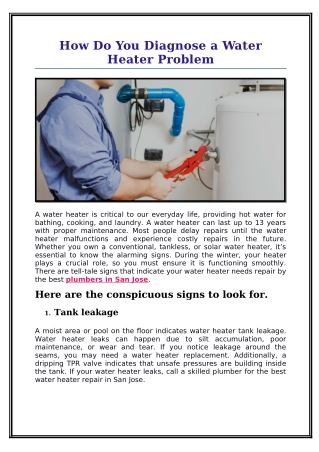 How Do You Diagnose a Water Heater Problem