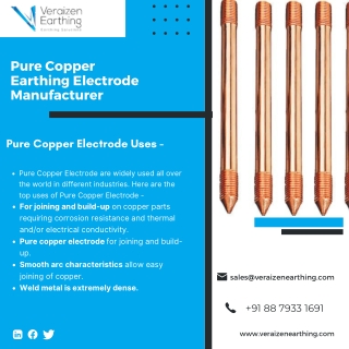 Pure Copper Earthing Electrode | lightning arrester | GI Earthiarthing