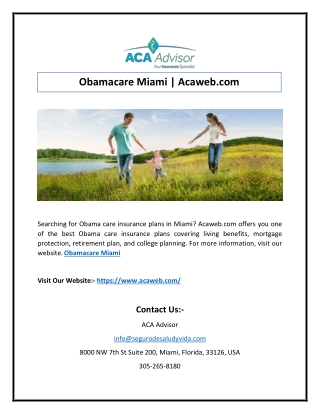 Obamacare Miami | Acaweb.com