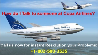 How to Speak to someone in a Copa Airlines