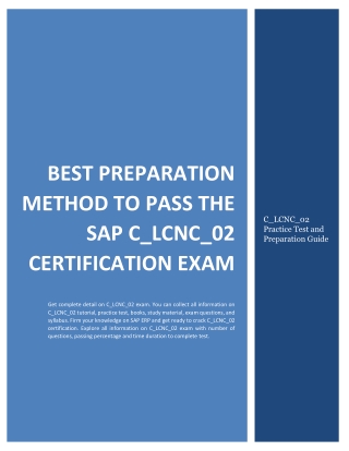 Best Preparation Method to Pass The SAP C_LCNC_02 Certification Exam