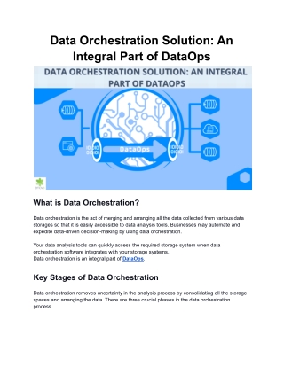 Data Orchestration Solution: An Integral Part of DataOps