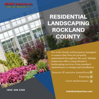 Residential Landscaping Agency in Rockland County