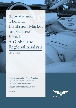 Acoustic and Thermal Insulation Market for Electric Vehicles