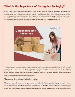 What is the Importance of Corrugated Packaging