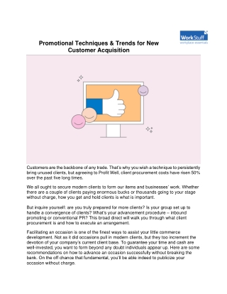 Promotional Techniques