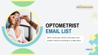 Optometrist Mailing List - Targeted Optometrist Email Addresses for Marketing Ca