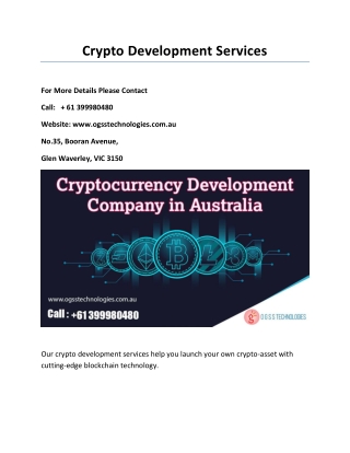 Crypto Development Services