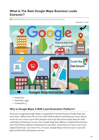 What Is The Best Google Maps Business Leads Extractor (1)