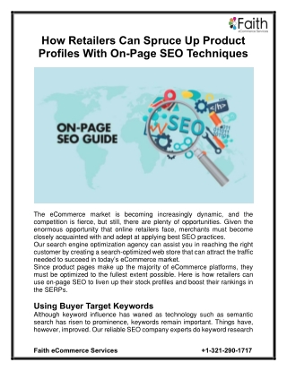 How Retailers Can Spruce Up Product Profiles With On-Page SEO Techniques