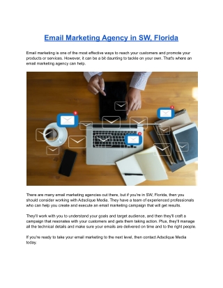 Email Marketing Agency in SW, Florida