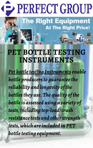 Pet bottle testing Instruments | Perfectgroupindia