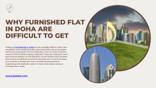 Why Furnished Flat In Doha Are Difficult To Get