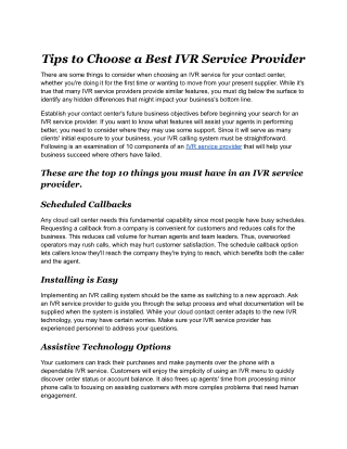 Tips to choose a best IVR Service Provider.docx