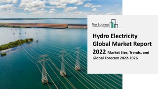 Hydro Electricity Global Market Size, Share, Growth, Trends, By Component, By Application, By End-User, Regional Forecas