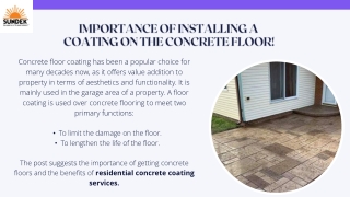 Get Perfect Residential Concrete Coating Services Online