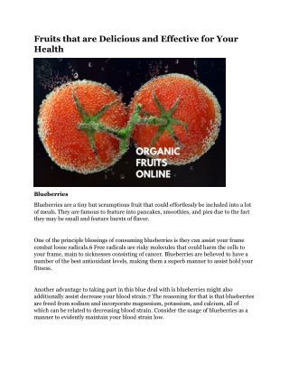 Fruits that are Delicious and Effective for Your Health