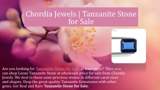 Tanzanite Stone for Sale