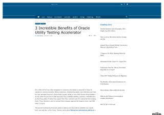 3 Incredible Benefits of Oracle Utility Testing Accelerator