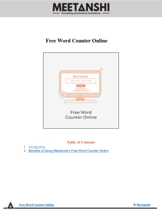 Free Word Counter Online