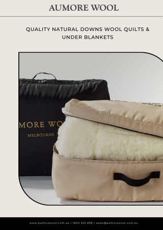 Quality Natural Downs Wool Quilts & Under BlanketsㅣAumore Wool