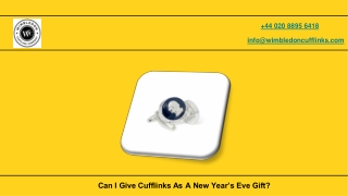 Can I Give Cufflinks As A New Year’s Eve Gift