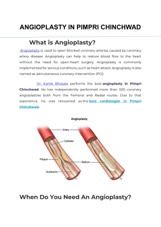 ANGIOPLASTY IN PIMPRI CHINCHWAD